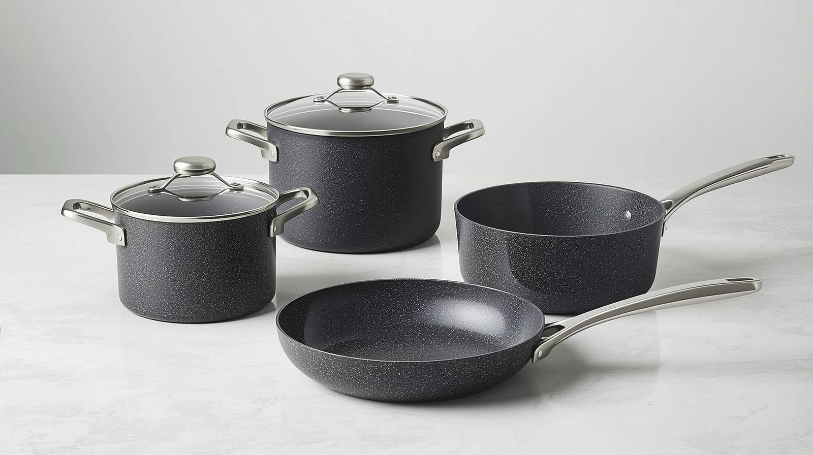 Conjunto de panelas e frigideiras